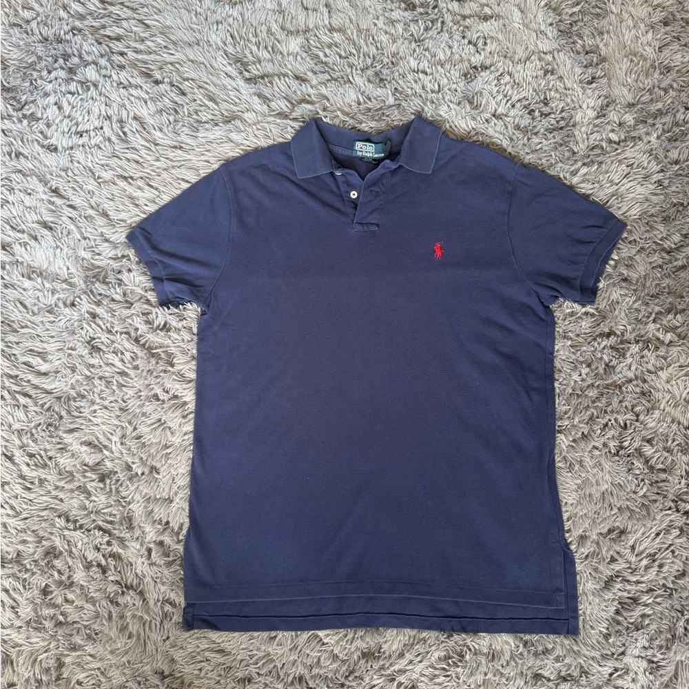 Ralph Lauren Dark Blue Polo Shirt with Red Logo